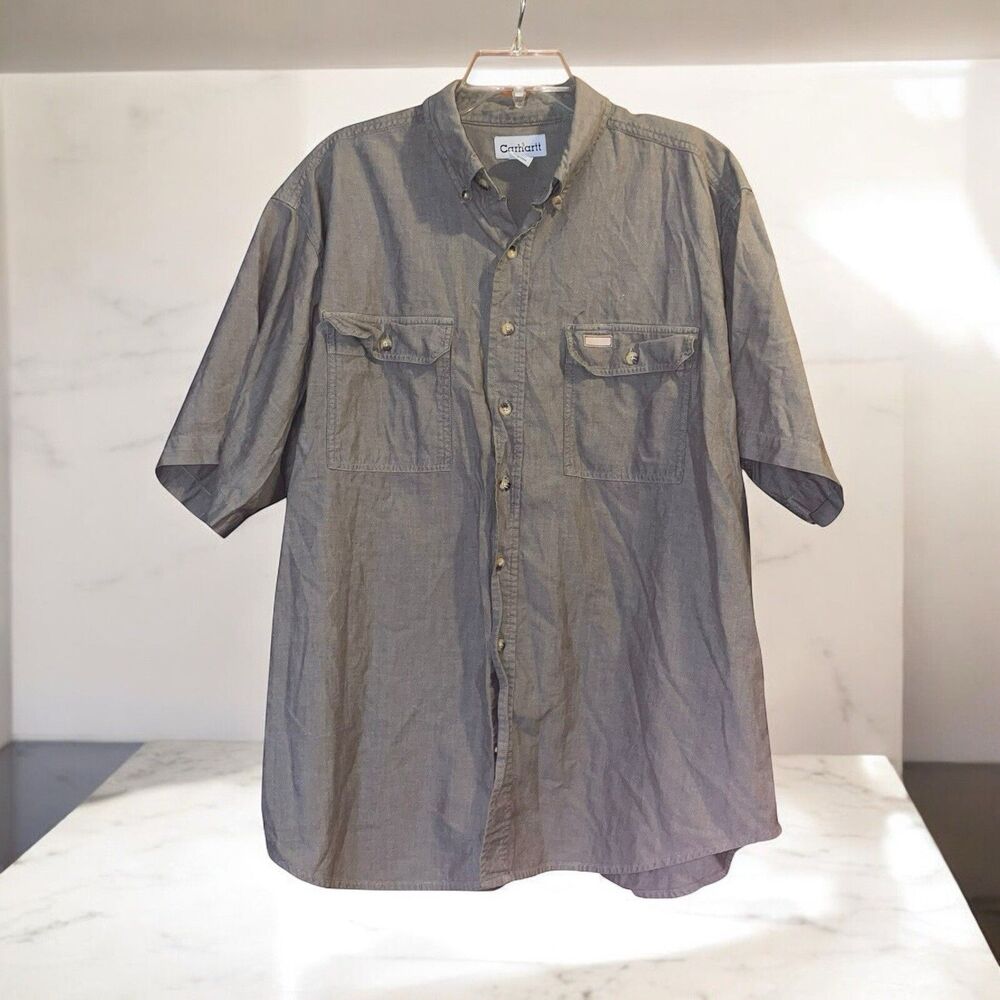 Carhartt Men's XL Double Pocket Work Outdoor Heritage Button Front Shirt